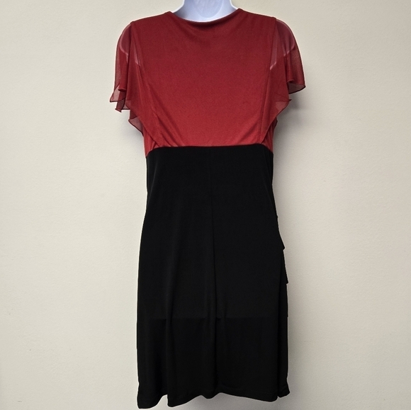 Enfocus Studio Bodycon Dress Red Black 14 - Picture 4 of 7